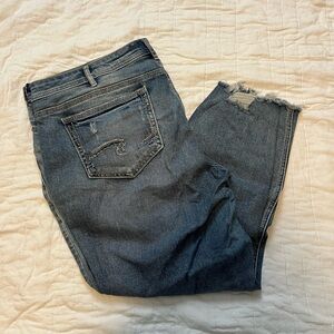 Silver Jeans Women's Ripped Blue Skinny Jeans